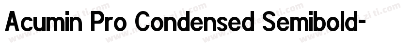 Acumin Pro Condensed Semibold字体转换